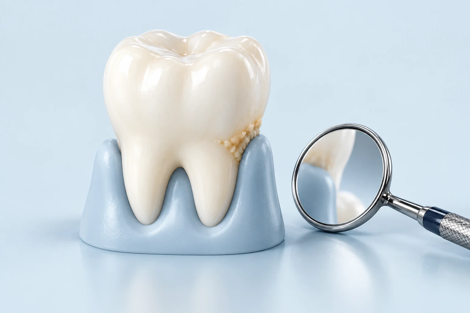 Diş yüzeyindeki birikimi anlatan 3D bakım modeli