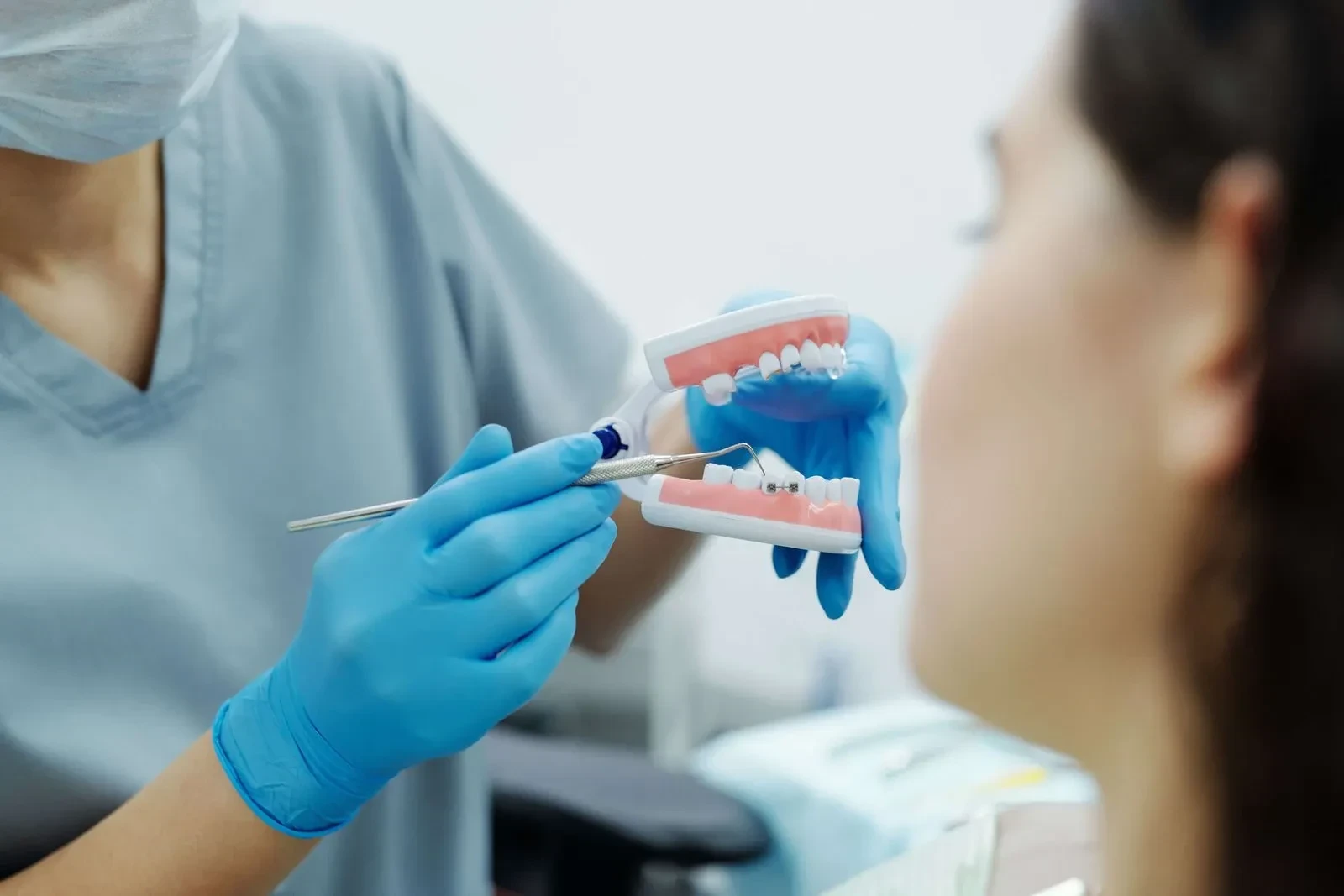 Diş modeli üzerinden ağız bakımı anlatımı
