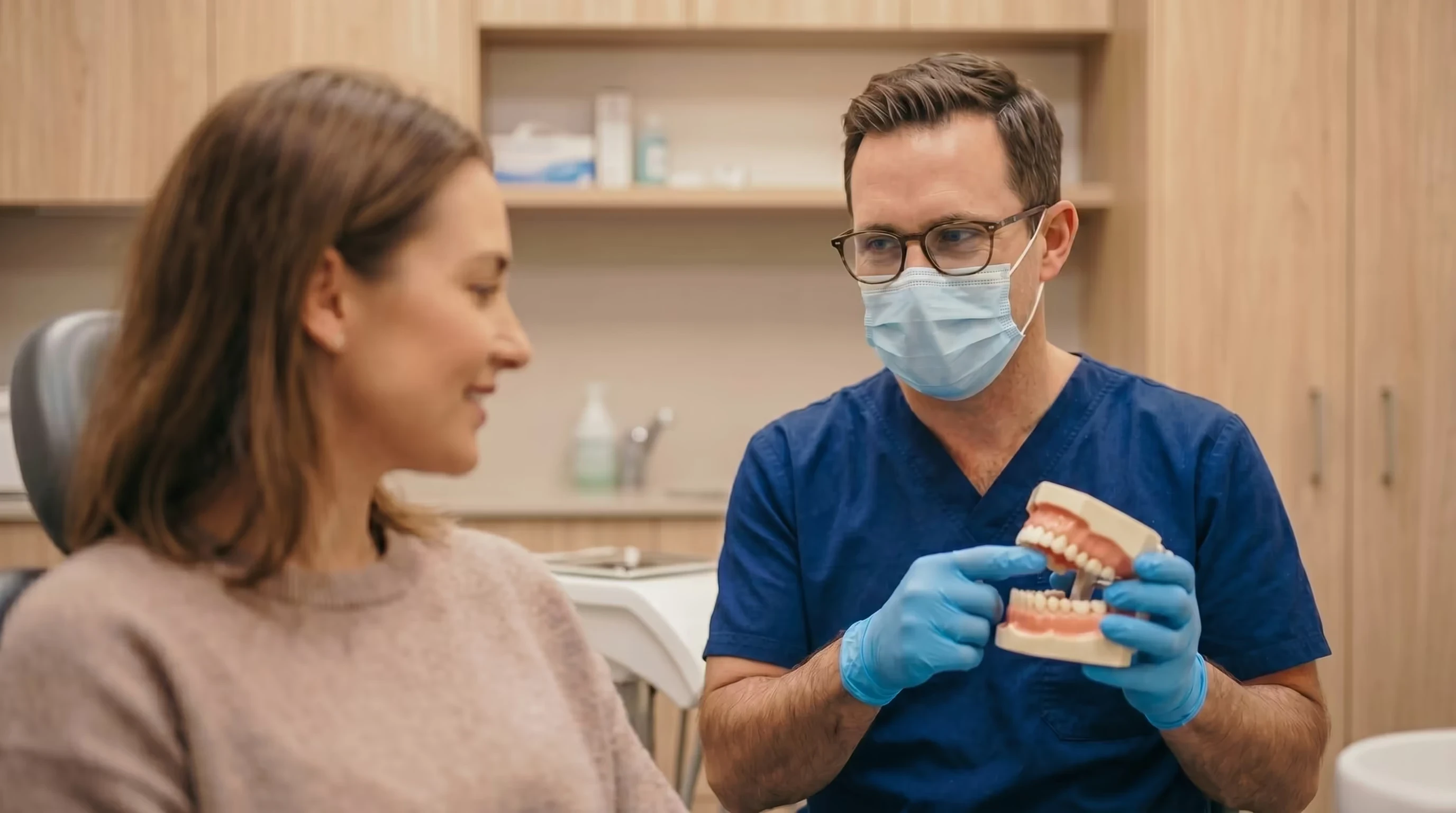 Diş modeli ile klinik bilgilendirme